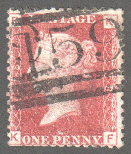 Great Britain Scott 33 Used Plate 78 - KF - Click Image to Close